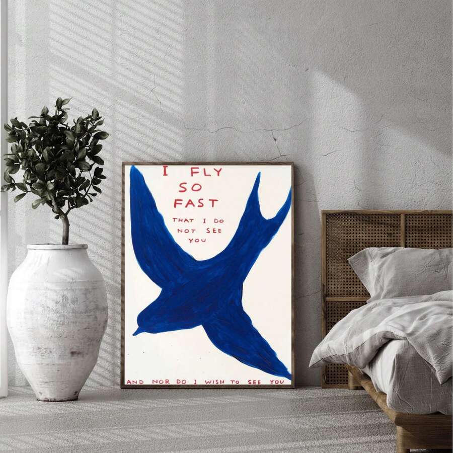 1 Stück ungerahmtes Wandkunstposter, "Ich fliege zu schnell um dich zu sehen" künstlerische Illustration Muster, Musikalbum Cover Leinwandposter, Künstler Merchandise Dekor Poster, geeignet für Flur, Schlafzimmer, Büro, Wohnzimmer/Esszimmer Wanddekoration, Raumdekoration, Wandkunst, Wanddekoration, Badezimmerdekoration - Verschiedenfarbig - Übersicht 1