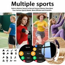 最新时尚科技设计商务运动超大1.5英寸屏幕，多种颜色和材质表带可选，全触控屏户外运动智能手表，男女通用，支持无线通话、来电提醒/拒接、消息通知、计步器、无线音乐播放、多种运动模式，适合作为生日、节日、毕业、万圣节礼物送给情侣、长辈、朋友、同学。