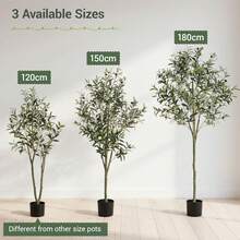 Large Artificial Olive Tree, Artificial Olive Tree, Modern Olive Tree Decoration - Green - View 3