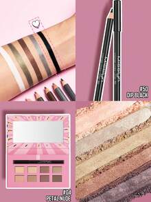 MISSLYN Perfect Match Eyeshadow Palette, Valentine's Day Gift, Blue Eyeshadow, Eyeshadow & Eyeliner Set, Perfect Match Eyeshadow, Daily Makeup Palette, 8-Color Eyeshadow & Eyeliner Palette, Pearl Eyeshadow Palette, Nude Eyeshadow Palette, Metallic Eyeshadow Palette, Evenly Pigmented Eyeshadow Palette, Smooth Blendable Eyeshadow Palette, Eye Makeup, Eye Makeup Set, Eyeshadow Set, Mother's Day, Easter - #4 Petal Nude+50 - View 5