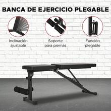 Banca de Pesas Profesional 300 kg – 3 Niveles (Plano, Inclinado, Declinado) + Soporte para Piernas – Estructura de Acero Reforzado, Ideal para Press Banca y Abdominales - Maryland - Ver 4