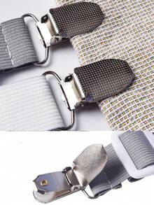 4pcs Triangle Household Bed Sheet Clips - Adjustable Elastic Fixers For Bed Sheets, Sofa, Car Seats & Tablecloths, Anti-Slip Anti-Run Sheet Buckles (Black/Pink/Khaki/Gray/White) - Multicolor - View 6