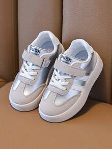 Zapatillas de lona para niños/niñas de primavera/otoño, zapatos casuales de suela blanda, versátiles, transpirables y cómodos, adecuados para deportes al aire correr en todas las estaciones - Plateado - Ver 4