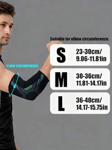 1pair-Compression Elbow Sleeves, High Elasticity Knitted Elbow Brace, Breathable And Comfortable-Suitable For Daily Work And Life, Fitness, Running, Tennis, Badminton- For Men & Women Gym Accessories - Black - View 4