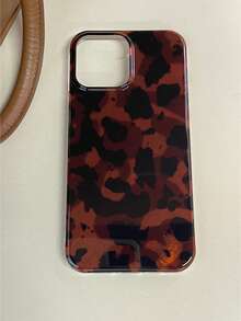 Vintage Black Brown Tortoiseshell Foil Texture Phone Case Compatible With IPhone 16 Pro Max, Apple 15, Soft Cover For 14 New, 12 Pro, 13 Pro Max, Anti-Fall Protective Cover For Women. The Color May Vary Slightly Under Different Display Angles. Waterproof Shockproof Scratch Resistant