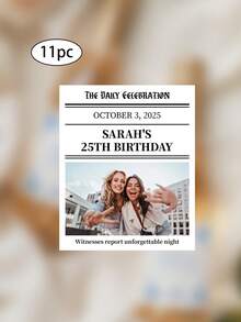 11Pcs Custom Label For Wine Bottle Custom Label For Candle, Personalized Label Birthday Party Decor Retirement Party Wedding Decor Custom Gifts, Decor Custom Gifts,Back To School Fashion