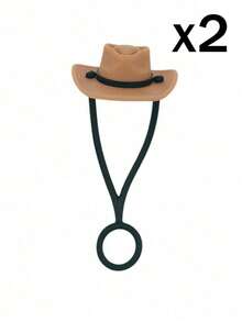 Silicone Creative Hat Straw Covers Cap - Compatible With Stanley Cup 30 40 Oz, With Pink Straw,Cute Funny Tumbler Straw Topper Accessories ,For Man & Woman Gift,Straw Tips Cover, Reusable Straw Toppers, Silicone Cartoon Cowboy Hat Straw Sleeve Caps, Decorative Straw Caps, For Party,Friends Gathering, Dustproof Straw Covers For Cup, Party Supplies, Cup Decor Accessary - 彩色 - 查看 17