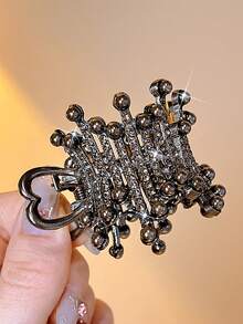 2 chiếc/1 chiếc Kẹp tóc kim loại đính đá Rhinestone đơn giản thanh lịch dành cho nữ, Phụ kiện tóc thời trang đa năng duyên dáng thích hợp cho trang phục hàng ngày, rửa mặt, trang điểm, buộc tóc Kẹp tóc mùa đông - Nhiều màu - Xem 6