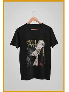 Playera Negra Para Caballero " Anime Sakamoto Days - Negro - Ver 3