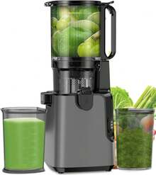 5.4-Inch Wide-Mouth Juicer, Blender, Countertop Juicer, Cold Press Juicer, Suitable For Whole Fruits And Vegetables, 350W Professional-Grade Slow-Grinding Juicer, Quiet Operation, Easy To Clean - US A Type Plug(110-127V) - View 10