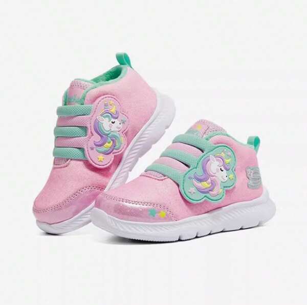 Skechers 新款女童卡通保暖休闲运动鞋