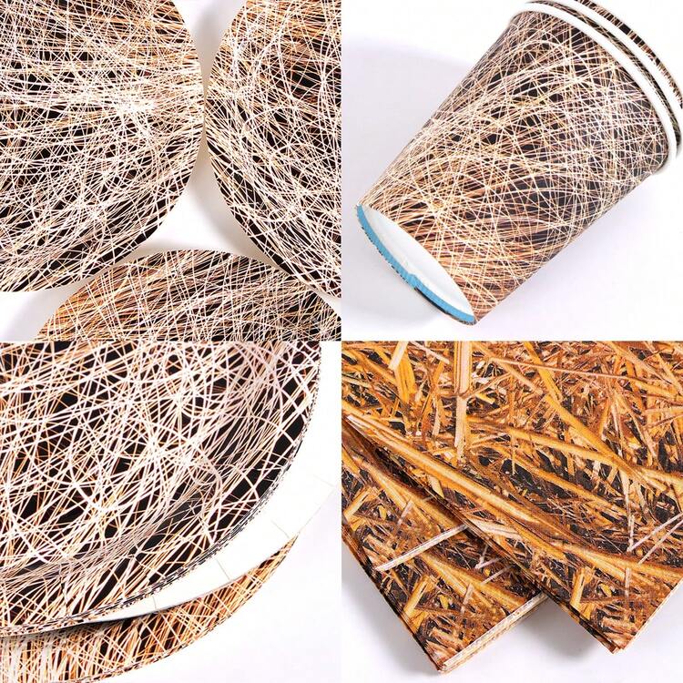 1 Set Gold Foil Disposable Plates, Napkins And Cups, Serves 10 Guests, Disposable Paper Plates Party Supplies Suitable For Birthday, Wedding, Party, Family Picnic - Multicolor - View 3