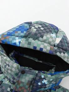 Balabala Kids Boys Hooded Down Jacket, Winter 2025 Warm & Protective - Green Tone - View 6