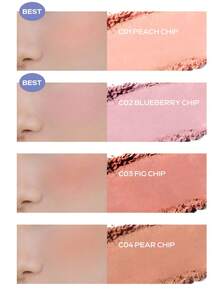 Rom&nd Romand BETTER THAN CHEEK C01 蜜桃色，哑光妆效，丝绒粉质，渐变晕染效果，提亮暖色调肤色，控油配方，适合干性肌肤，5秒快速提亮，提亮眼周，渐变压纹包装，内含颜色强度指南，韩式彩妆 - C01 PEACH CHIP - 查看 5