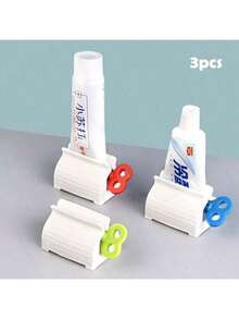 4/3/2/1件装牙膏分配器收纳架，浴室配件牙膏挤压器支架，染发化妆品创意挤压器，方便简单的浴室小工具，不浪费，家居浴室装饰，秋季装饰，返校季装饰，家居配件 - 彩色 - 查看 11