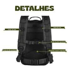 Waterproof Tactical Military Assault Backpack For Men And Women, Durable And Durable. - màu đen - Xem 6