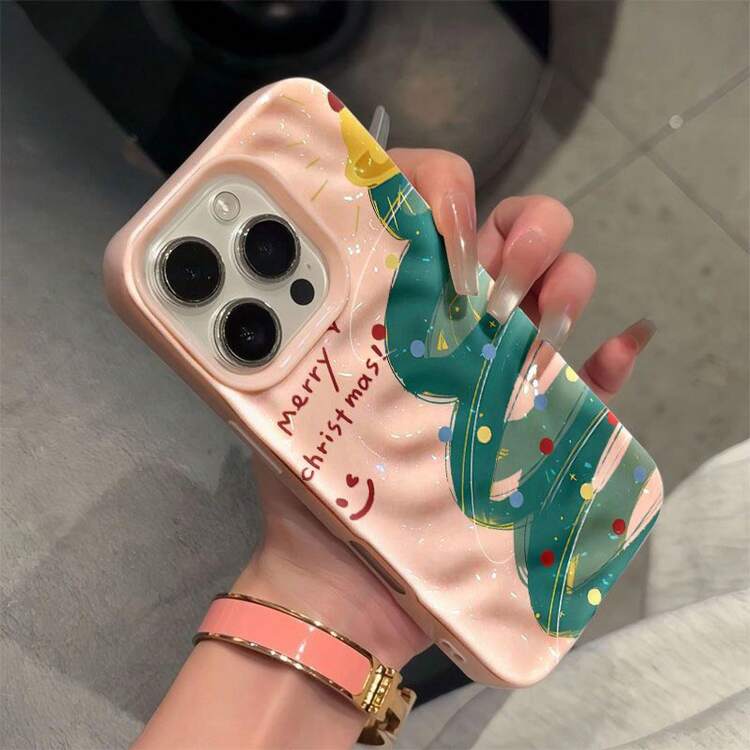 Teléfono con diseño de árbol adecuado para 11, con un patrón de meteorito, compatible con 14 Plus y 15 Pro, que ofrece el modelo 13 a prueba de golpes - Rosa - Añade 4