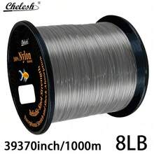 Chelesh Línea de pesca de nailon de 1000m/39370 pulgadas, de alta resistencia de un solo hilo, transparente, rosa rojo, burdeos, gris negro, verde oliva, con opciones de resistencia a la tracción de 6LB-38LB, duradera y resistente a la abrasión, lanzamiento suave, ligera y flexible, resistente a la corrosión, baja absorción de agua, textura suave, fácil de controlar y atar, adecuada para pesca de mar, pesca de estanque, pesca de carpas, pesca con señuelos, manualidades de joyería, regalo de pesca - Multicolor - Ver 52