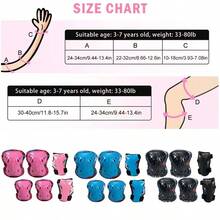 1 Set Kids/Teens Skateboard, Scooter, Bicycle Knee Pads And Elbow Pads - Multicolor - View 2