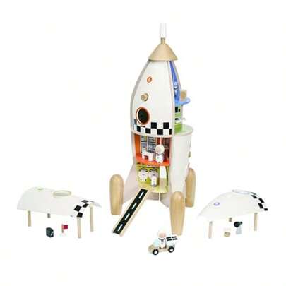 Classic World Wooden Construction Play Rocket