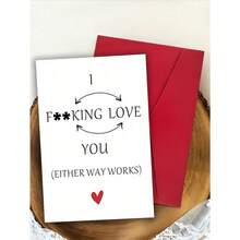 1 Set Hilarious Valentine Card For Friends With Humorous Design Perfect Gift For Men Women Sisters Husbands Perfect For Valentine Card Gift Card Greeting Card Thank You Card Birthday Card Christmas Card New Year Celebration With Envelope - Nhiều màu - Xem 6