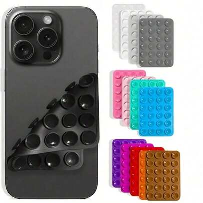 1/2/3/4/5/10/50 ชิ้น ที่จับโทรศัพท์ซิลิโคนสองด้าน, ขาตั้งเคสโทรศัพท์แบบดูด, ที่ยึดโทรศัพท์แบบเหนียวแบบแฮนด์ฟรี, เหมาะสำหรับเซลฟี่และวิดีโอ, ที่จับโทรศัพท์แบบใช้นิ้ว, ติดผนัง, ติดรถยนต์, ใช้ได้กับบ้าน, สำนักงาน, ห้องน้ำ, ห้องครัว, ทำความสะอาดง่าย, ไม่มีร่องรอย, สัมผัสนุ่ม, อุปกรณ์เสริมโทรศัพท์ที่ใช้ซ้ำได้