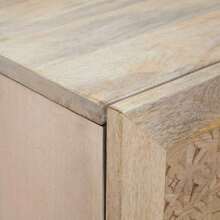 vidaXL Hochboard Mit Regal Weiß 40 X 33 X 110 Cm Massives Mangoholz