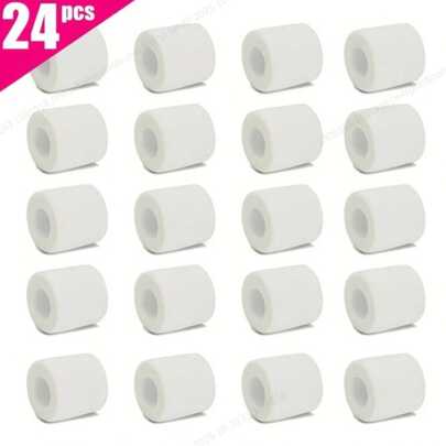 6/12/24/30 piezas Vendaje adhesivo blanco, transpirable y suave de tela no tejida, vendaje elástico autoadhesivo, cinta de 5CM * 4.5M