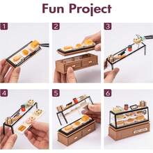Robotime Super Creator DIY Plastic Miniature House Building Set - 3D Puzzle With LED Lights, Compatible With Mini Figures, And A Variety Of Themes. This 3D Model Toy Is Suitable For Teenagers And Adults, Making It An Ideal Christmas Or Birthday Gift(DW005 ) - Panda Dun Dun Bakery - View 6