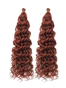 2Pcs/Set 18Inch Ocean Wave Crochet Braid Hair Hawaii Afro Curls Natural Synthetic Braiding Hair Extensions For Women - Multicolor - View 8