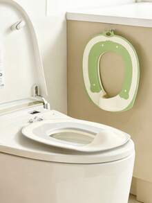 1pc Plastic Coated Children's Toilet Seat, Easy Non-Slip Baby Potty Training Toilet Seat, Infant Toilet Training Cushion