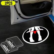 Multi-Pack Car Battery Powered LED Welcome Lights - Universal Car Door Decorative Atmosphere Lights - Suitable As Halloween, Valentine's Day, Thanksgiving, Christmas Gifts - Easy To Install, Personalized And Practical. - Bright Black - View 12