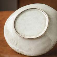 1pc Handmade Ceramic Dessert Plate, 8-Inch Ceramic Fruit Plate, Salad Plate, Serving Plate, Pasta Plate, Dessert Plate - Multicolor - View 9