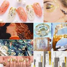 1/2/3瓶装金属箔片，金、银、铜色，树脂用金箔片，仿金箔片，金属箔，可用于美甲、绘画、工艺品、史莱姆和树脂首饰制作