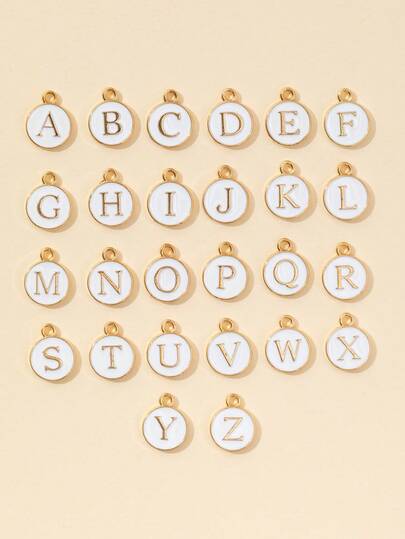26pcs/Set DIY 26 Alphabet Letters For Bracelet, Necklace, Earrings