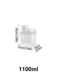 1pc/2pcs Laundry Powder Storage Box, Storage Jar With Graduated Measuring Cup, Large Capacity Storage Box, Laundry Detergent Dispensing Container, Cleaning Supplies Storage, Household Items, Suitable For Laundry Room, Bathroom, Toilet Use, Bathroom Accessories. - Multicolor - View 13