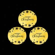 3 Pieces Merry Christmas Acrylic Cupcake Toppers Acrylic Mirror Disc Xmas Cupcake Decorations For Christmas New Year Party Supplies (Gold & Silver)