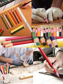 6pcs Sewing Mark Pencil,Tailor's Marking And Tracing Tools,Free Cutting Crayons,Sewing Fabric Pencil,Quilting,For Fabrics,Wood,Glass,Garments,Metal,Fabrics,Film,Paper, Automatic Vanishing Chalk, Tailor's Mark And Trace Tool Kit, Crafts And Dressmaking,Random Color - Multicolor - View 5