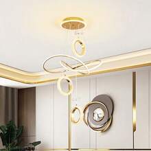 Modern Luxury New Crystal Flower Pendant Light For Bedroom, Dining Room, Living Room, LED Hallway, Staircase, Bar Counter Ceiling Light Fixture, Home Decor - Gold - View 8