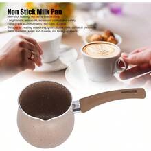 Mini Saucepan 0.8qt/750ml Nonstick Butter Warmer Multi Milk Pot Stockpot Practical Small Melting Pot With Handle Pour Spouts - Đồng - Xem 4
