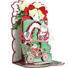 1 PC 3D Christmas Tree Folded Greeting Card Silver Gray Metal Die Cutting Die For Scrapbooking Decoration, DIY Scrapbooking Paper Crafts, Embossing Crafts, Crafts And Card Making, Greeting Card Making Metal Die Cutting Die - Silver Gray - View 5