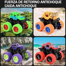 4 Piezas Juguete de Monster Truck - Coche de juguete a fricción para empujar y tirar, el mejor regalo de Navidad y fiesta de cumpleaños para niños y niñas de 3 años en adelante, Monster de Navidad, Juguetes y juegos para niños, Fiesta de coches para niños, Monster Truck, Camión, Monster Trucks, Vuelta al colegio,Juguete De Camión Monstruo De 4 Piezas Para Niños Y Niñas: Coche De Juguete De Empuje Con Fricción Juego De Juguete De Coche De Inercia Coche De Juguete Para Acrobacias Suministros Para Fiestas De Cumpleaños Adecuados Para Niños Mayores De 3 Años - Multicolor - Ver 6