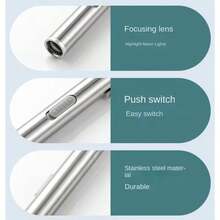 Stainless Steel Doctors Pen Light Portable With Steel Clip LED Mini Torch Water-Proof Yellow/ White Light Nursing Penlight Nurse - Bạc - Xem 2