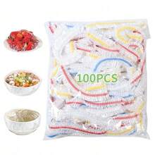 100Pcs Elastic Food Covers & Bowl Lids, Universal Stretchable Plastic Wrap For Plates, Reusable Fresh-Keeping Bags For Bread Proofing, Sourdough, Picnic & Food Storage - Mixed Color (100pcs) - View 13