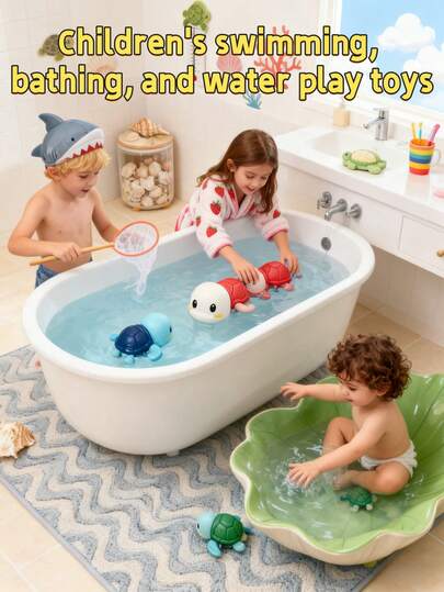 Juguetes de baño para niños de 1 a 3 años, patos de natación con resorte giratorio, desarrollan el sentido de la flotabilidad y la coordinación mano-ojo, adecuados para niños y niñas, regalo de Navidad/cumpleaños
