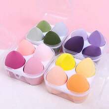 Four-Color Teardrop Makeup Sponge Set, Beauty Combination, Multiple Colors, Professional-Grade Skin-Friendly Powder Puff, Detailed Makeup Application Of Corners Of Eyes And Nose, Soft Sponge That Does Not Absorb Powder, Dual-Use Wet And Dry Beauty Tools, Makeup Artist Recommended, Essential Travel Makeup, Comes With A Cleaning Storage Box,Cheap,Valentine's Day,Cheap Items,Travel,Travel Essential,Room Decor,Valentine's,Cheap Stuff,Room,1 Dollar Items,Vacation Essentials,Gifts Women,Bedroom,Valentine,99 Cent - 彩色 - 查看 5