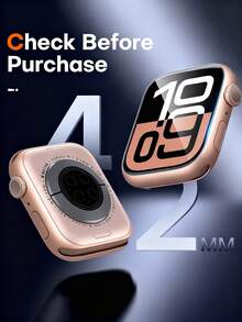 8pcs New Transparent Soft TPU Screen Protector Film Compatible With Apple Watch Series 10/Ultra/SE/8/7/6/5/4/3/2/1 38/40/41/42/44/45/49mm - Clear - View 4