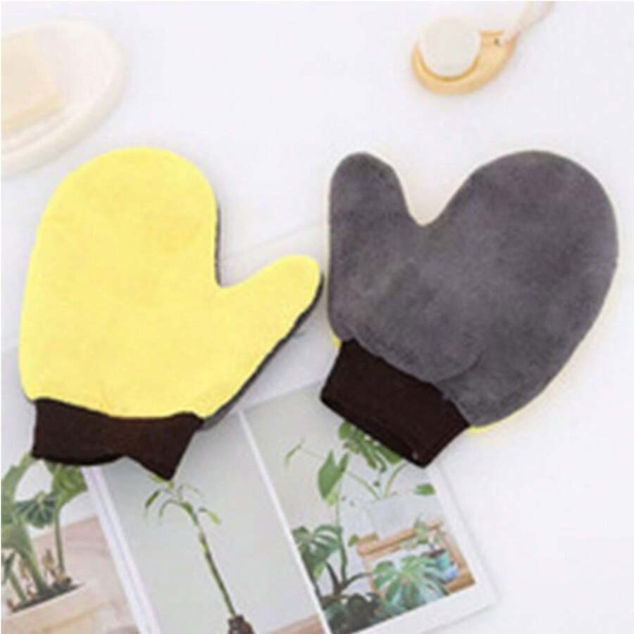 Plush Waterproof Car Wash Gloves, Dedicated Car Brush Cleaning Cloth, Chenille Wheel Hub Towel