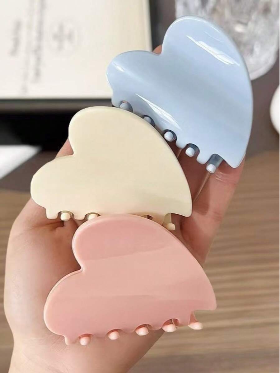 4/2/1 pieza Nuevo clip de pelo coreano de color crema con forma de corazón, versátil, de agarre, temperamento, para el moño en la parte posterior de la cabeza, pinza para el cabello, relleno de calcetines, relleno de calcetines, relleno de calcetines para mujeres, relleno de calcetines para mujeres, regalos de Navidad, regalos, relleno de calcetines de Navidad, regalos para mujeres, regalo, regalo de Navidad, relleno de calcetines para adultos, relleno de calcetines para adultos, accesorios para el cabello, accesorios para mujeres, relleno de calcetines, accesorio de cabello de mayoría de edad, accesorios de cabello de Navidad, ideas de regalo para mujeres, relleno de calcetines de belleza, regalos de Navidad para mujeres - Multicolor - Ver 1