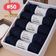 5pcs/Pack Chunky Knitting Yarn, Alpaca Knitted Blend, Handmade Sweater, Scarf, Jacket Knitting Supplies - 5-pack - View 25
